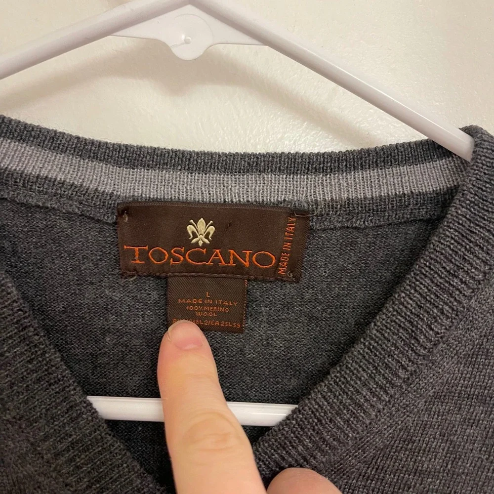 Toscano Gray Merino Wool Mens Vest Preppy Old Money Classic Fall